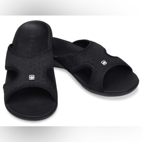 Spenco Breeze Men’s orthotics slides black size 10 - Picture 1 of 8